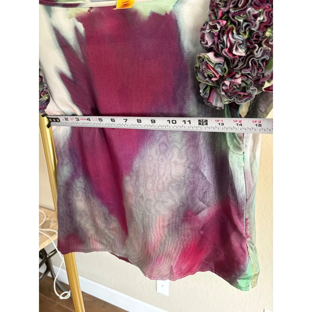 Catherine Malandrino Silk Abstract Watercolor Avant Garde Size 8P